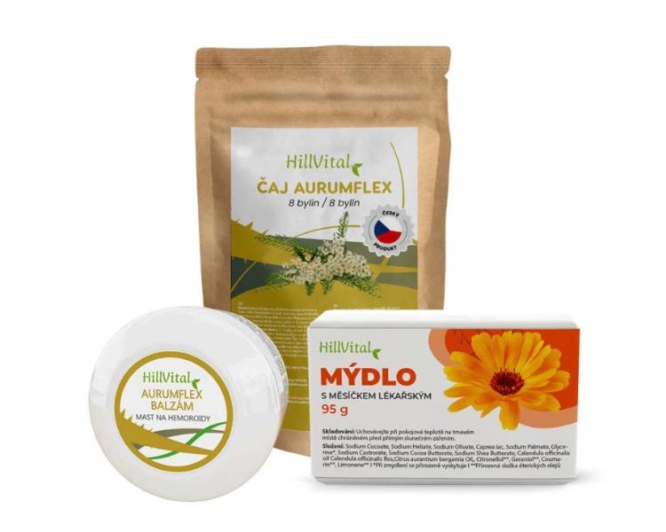Hillvital Antihemoroidální balíček s čajem