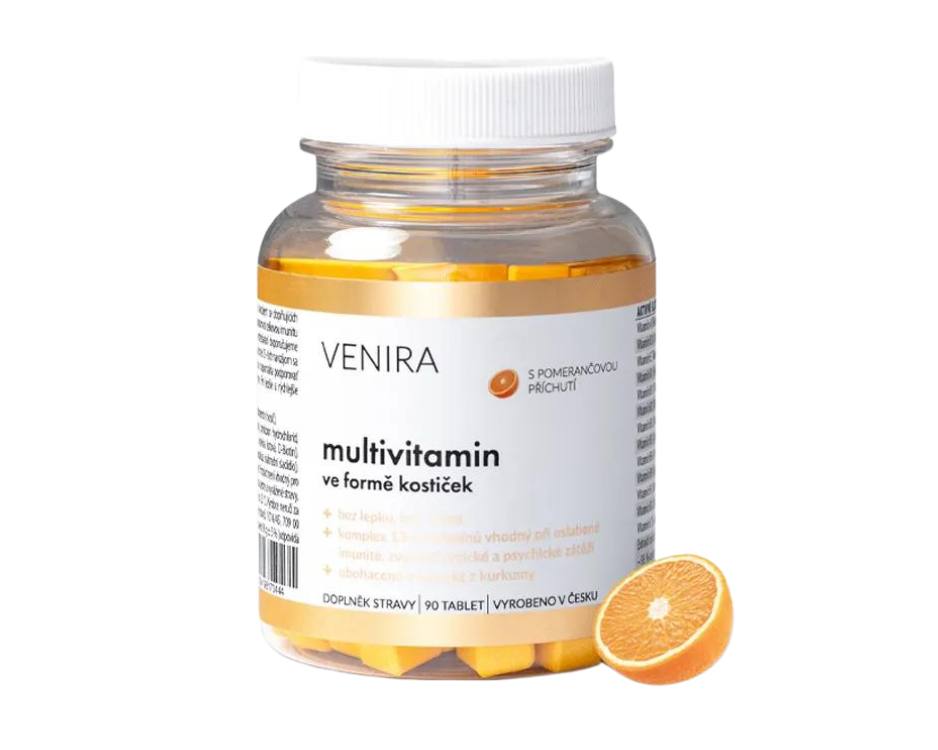 Venira multivitamin ve formě kostiček – pomeranč