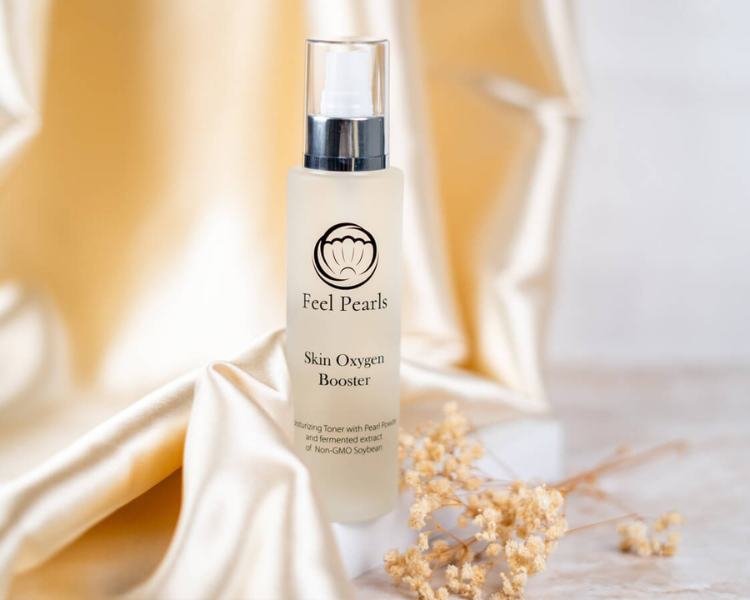 Feel Pearls Hydratační pleťové tonikum s perlovým práškem a fermentovaným extraktem Non-GMO sóje