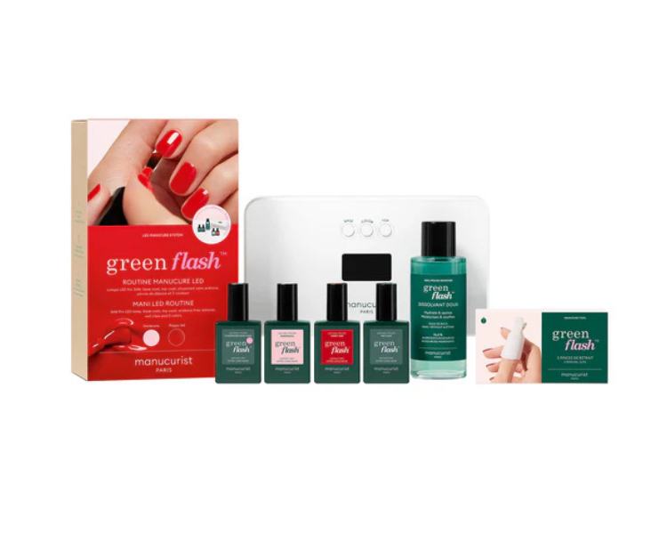 Manucurist Dárková sada Green Flash LED Kit 36W - Poppy Red a Hortencia