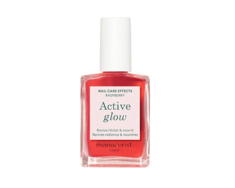Manucurist Green Pečující schnoucí lak na nehty Active Glow - Raspberry