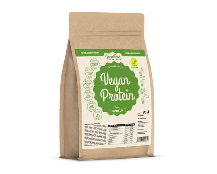 Greenfood Nutrition Vegan protein vanilka