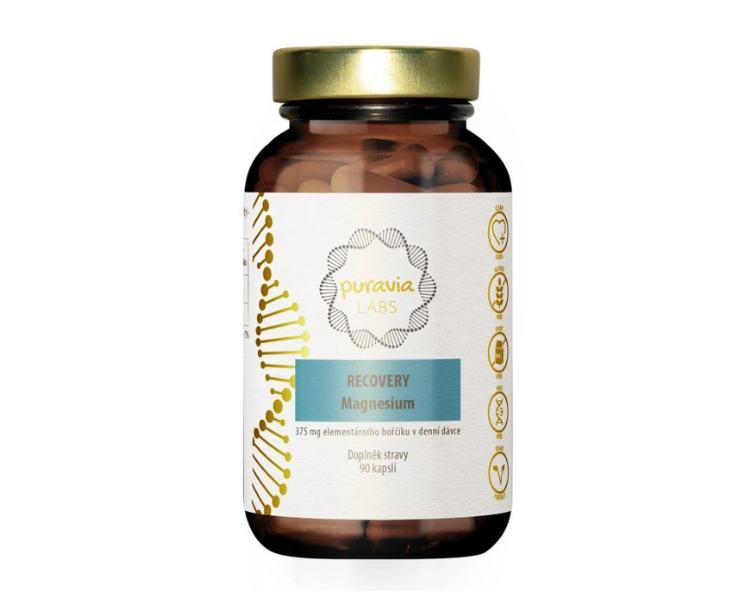 Puravia LABS Magnesium Recovery - hořčík bisglycinát