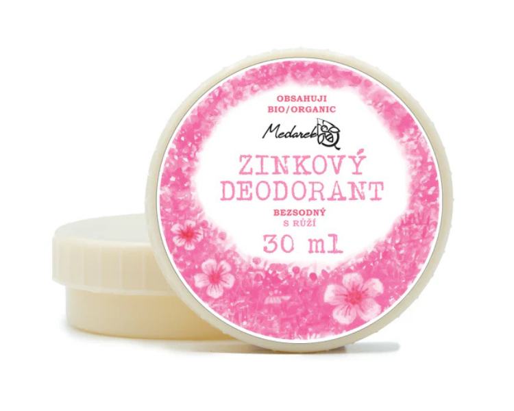 Medarek Krémový deodorant zinkový bez sody - Růže