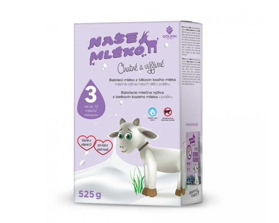 Naše mléko 3 batolecí výživa z kozího mléka 12m+