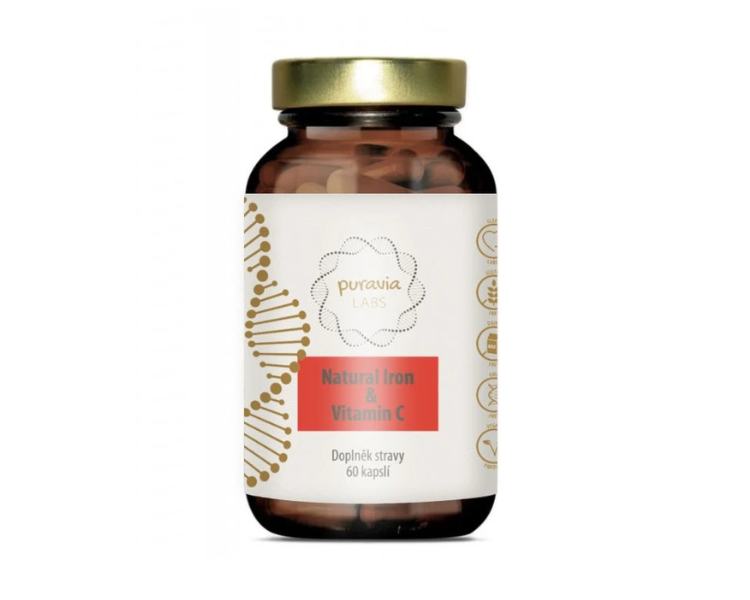 Puravia LABS Přírodní železo + Vitamín C