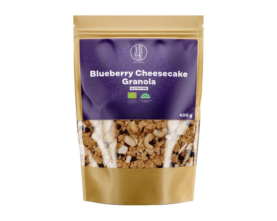 BrainMax Pure Blueberry Cheesecake Granola, Borůvky a Bílá čokoláda