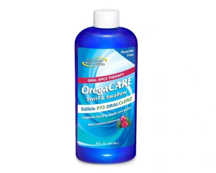 Bylinná ústní voda OregaCARE - brusinky, máta a oregano