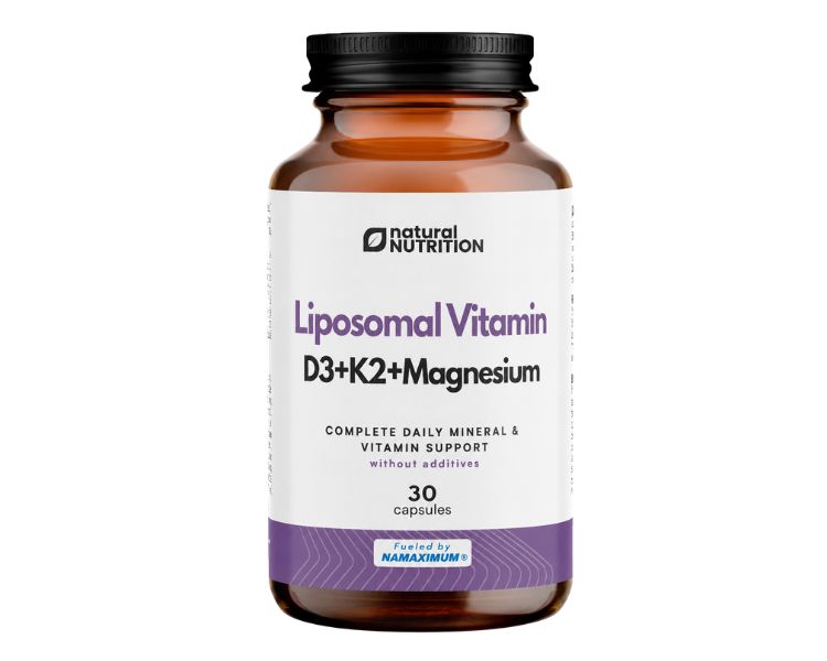 Natural Nutrition Lipozomální vitamín D3 + K2 + hořčík